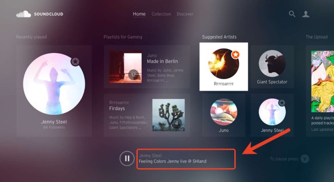loop soundcloud xbox