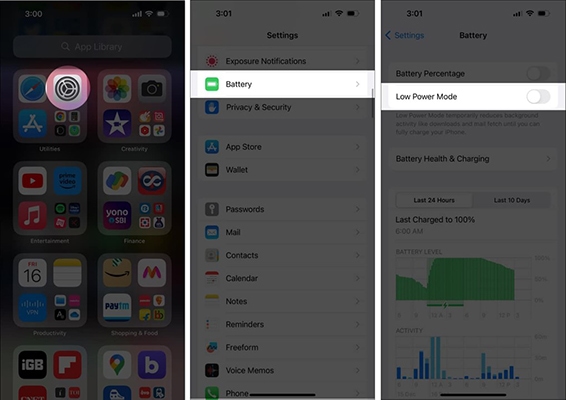 low power mode on iphone