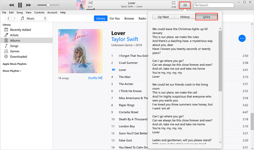 find apple music lyrics on windows computer