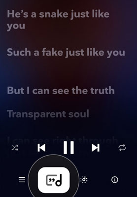 see tidal lyrics on mobile