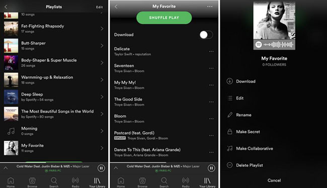 make collaborative playlist iphone