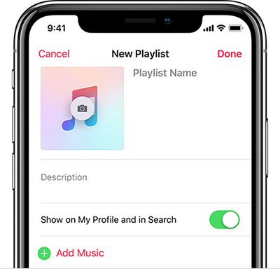 make a shared collaborative playlist on apple music mobile