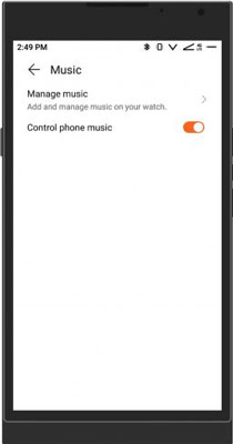 choose control phone music on health app