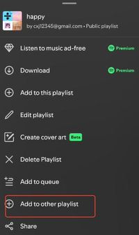 merge spotify playlist on phone