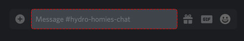 type and send message on discord