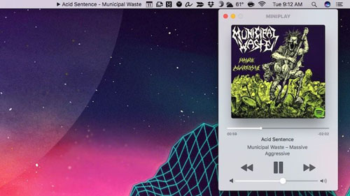 miniplay for spotify and itunes on mac