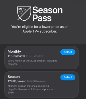 mls season pass subscription