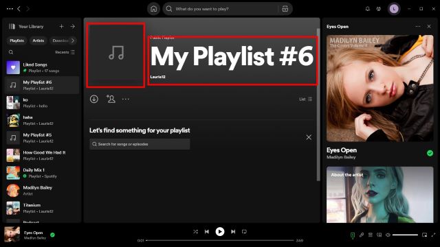 Modify playlist name and profile