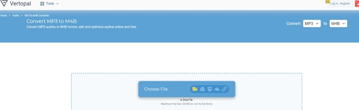 mp3 to m4b converter interface
