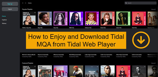 music download from tidal web player