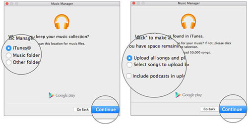 move itunes music to google play by music manager