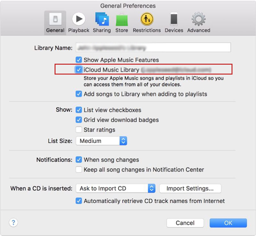 add songs from amazon to icloud music library by itunes