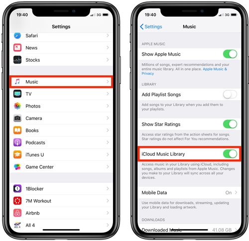 turn on icloud music library on ios to fix apple music playlist missing issue