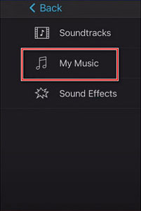 import amazon music to imovie on iphone