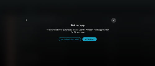 skip to get amazon music app request
