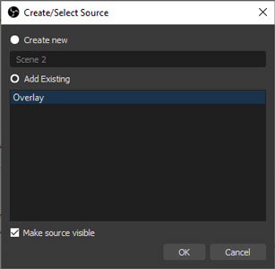 create new source in obs studio