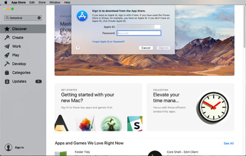 launch apple app store on mac