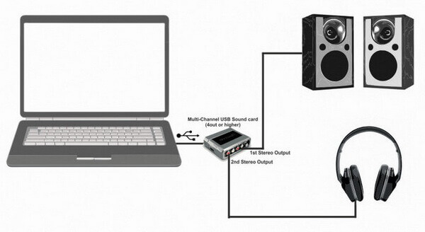 connect a working output speaker