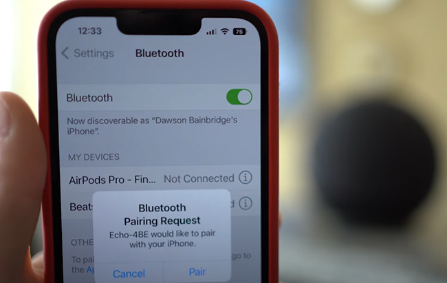 pair phone and amazon echo bluetooth
