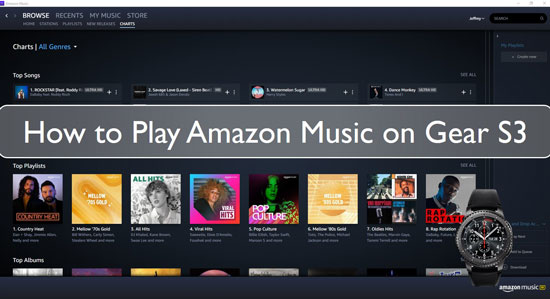 play amazon music on gear s3