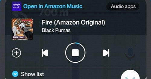 play amazon music on waze