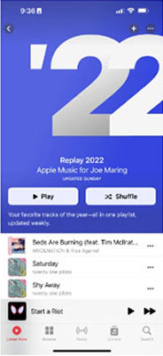 play apple replay music