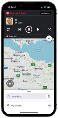 play apple music in waze