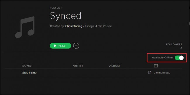 make spotify offline