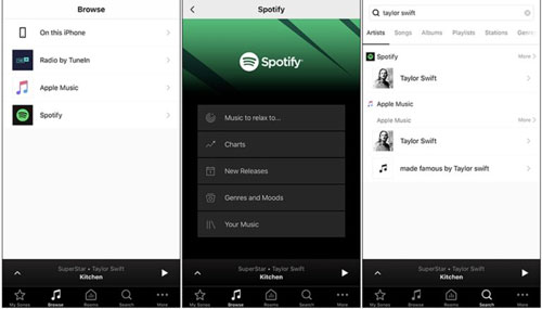 play spotify through sonos app