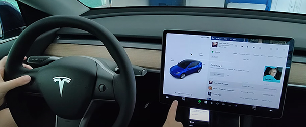 play spotify on tesla