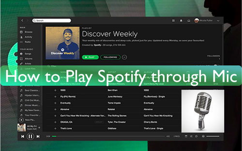 play spotify through mic