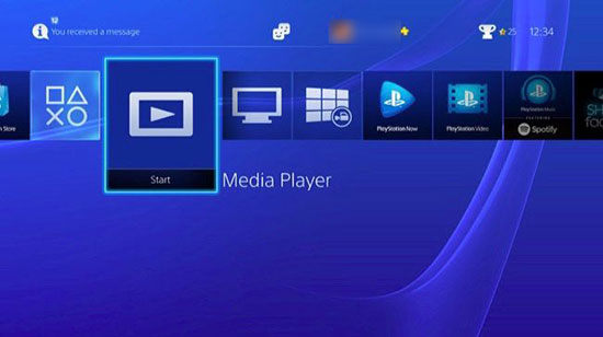 open media player on ps4