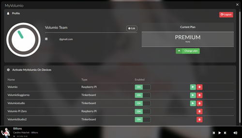 upgrade to myvolumio plan