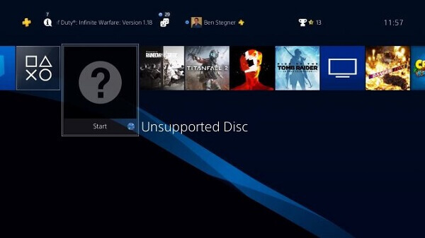 ps4 cd not supported