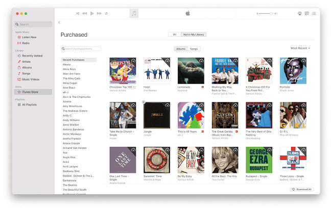 purchased music redownload
