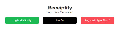 log in with apple music receiptify