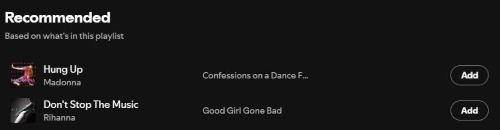 recommended songs on spotify