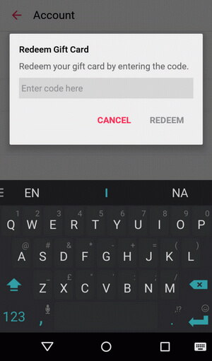 Redeem iTunes Gift Card on Android Phone