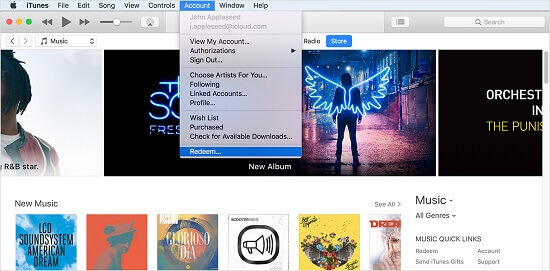 buy songs on itunes with gift card