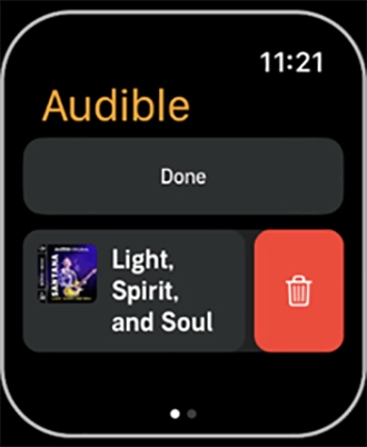 remove audible audiobooks from apple watch