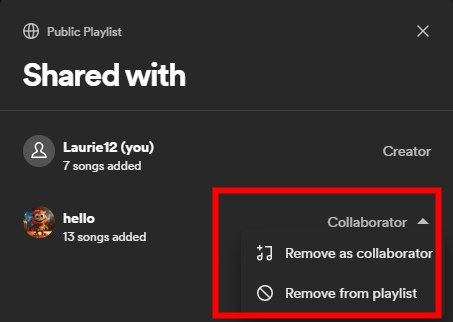 Remove collaborators on desktop
