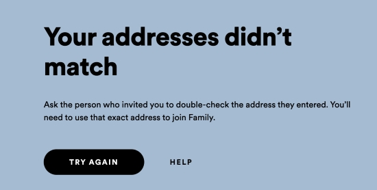 removed from spotify family plan