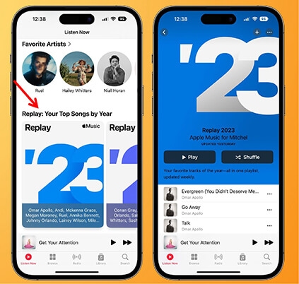 2023 replay apple music on mobile