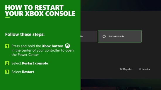 restart xbox console