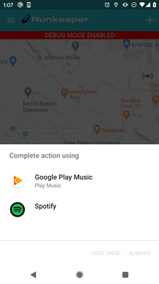 spotify runkeeper on android phone