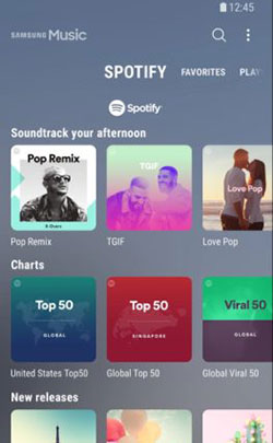 samsung music & spotify