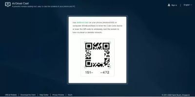 scan the qr code of airdroid app