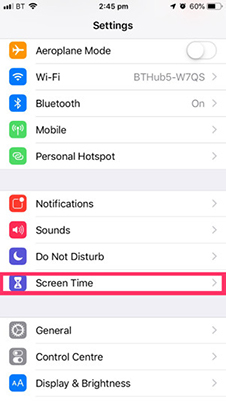 disable screen time limit for spotify apple carplay
