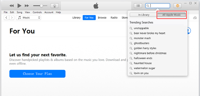 how to search apple music