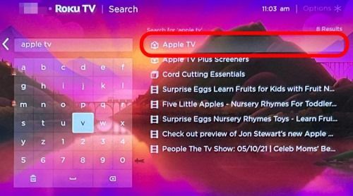 search apple tv roku